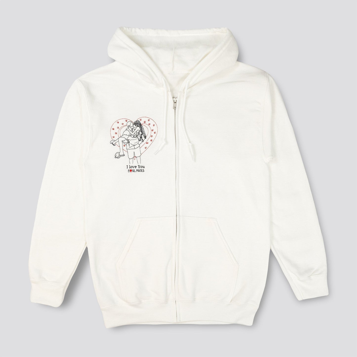 Embroidered Soulmate© Zip-Up Hoodie